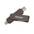 Patriot iLuxe Stick C MFi/256GB/USB 3.2/Lightning + USB-C/Černá