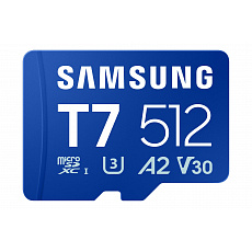 Samsung T7/Micro SDXC/512GB/UHS-I U3 / Class 10/Modrá Samsung T7/Micro SDXC/512GB/UHS-I U3 / Class 10/Modrá