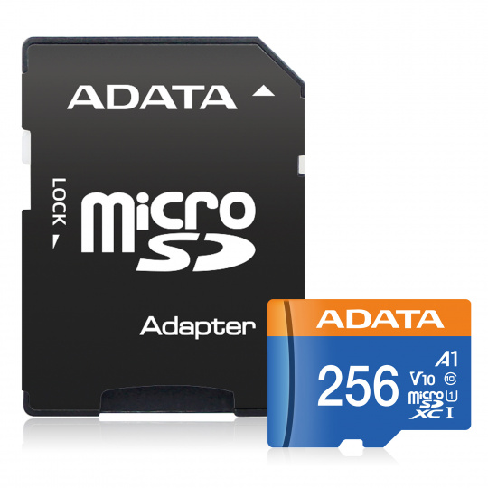 Adata/SDXC/256GB/100MBps/UHS-I U1 / Class 10/+ Adaptér