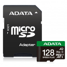 ADATA 128GB MicroSDXC UHS-I U3 V30 + adapter