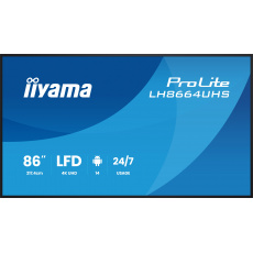 86" iiyama LH8664UHS-B3AG:IPS,4K,ANDR 14,24/7 86" iiyama LH8664UHS-B3AG:IPS,4K,ANDR 14,24/7