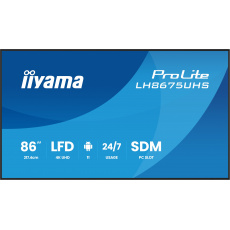 86" iiyama LH8675UHS-B2AG:IPS,4K,24/7,Android 11 86" iiyama LH8675UHS-B2AG:IPS,4K,24/7,Android 11