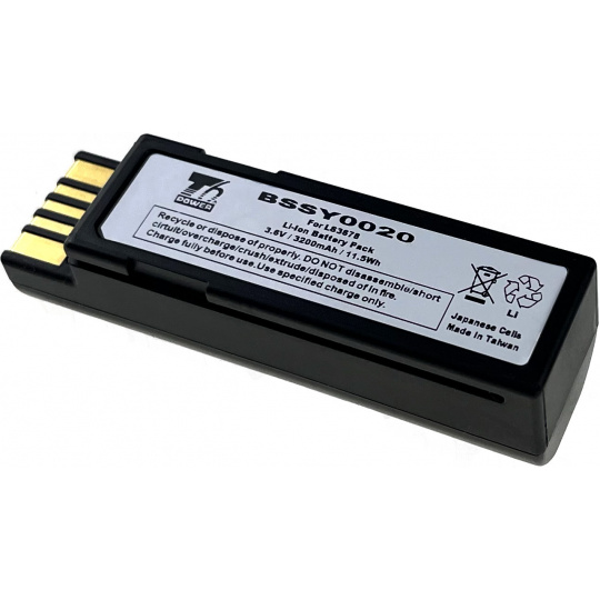 Baterie T6 Power Zebra LI3600, LI3608, LI3678, DS3600, DS3608, DS3678, 3200mAh, 11,5Wh, Li-ion