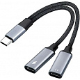 PremiumCord redukce USB-C 2v1 pro audio a nabíjení