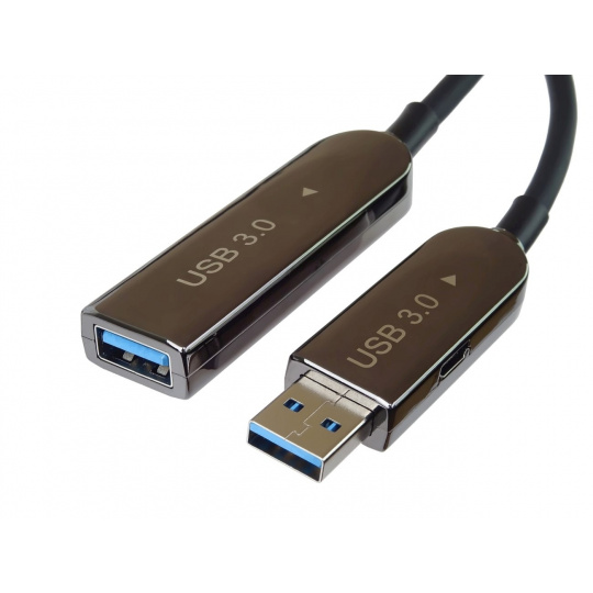PremiumCord USB 3.0 + 2.0 AOC kabel A/M - A/F 20m