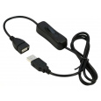 PremiumCord prodluž. s vyp. USB M/F 1m