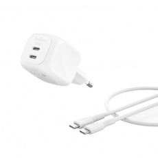BELKIN BOOSTCHARGE 50W 2 porty USB-C bílý + 1m USB-C kabel BELKIN BOOSTCHARGE 50W 2 porty USB-C bílý + 1m USB-C kabel