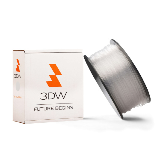 3DW - PLA filament 1,75mm transparent,1kg,tisk 190-210°C