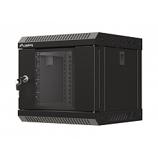 LANBERG RACKOVÁ SKŘÍŇ 10" NÁSTĚNNÁ 4U/300X300 (FLAT PACK) S PROSKLENÝMI DVEŘMI ČERNÁ