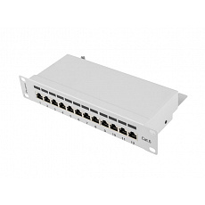 PATCH PANEL 12PORT 1U 10" CAT.6 FTP STÍNĚNÝ ŠEDÝ LANBERG PATCH PANEL 12PORT 1U 10" CAT.6 FTP STÍNĚNÝ ŠEDÝ LANBERG