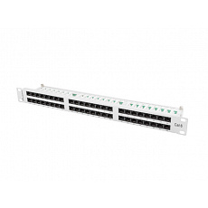 PATCH PANEL 48 PORTŮ 1U 19" CAT.6 UTP ŠEDÝ LANBERG