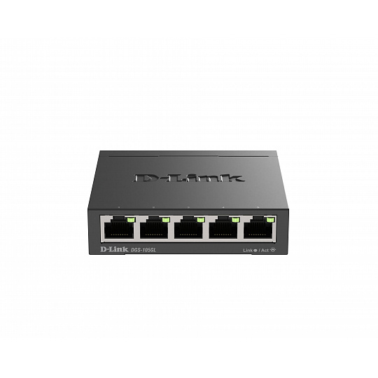 D-Link DGS-105GL Kovový 5-portový Gigabit stolní switch D-Link DGS-105GL Kovový 5-portový Gigabit stolní switch