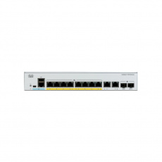 Catalyst C1000-8FP-E-2G-L, 8x 10/100/1000 Ether PoE+ ports and 120W PoE budget, 2x 1G SFP and RJ-45