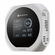 MikroTik IAQM-THC2V-W, Claire lite - Air Quality Monitor, CO2, Temp, RH, VOC, bílá