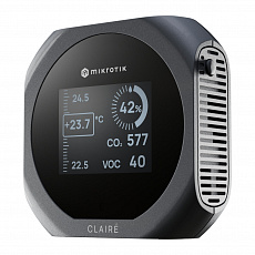 MikroTik IAQM-THC2V-G, Claire lite - Air Quality Monitor, CO2, Temp, RH, VOC, šedá