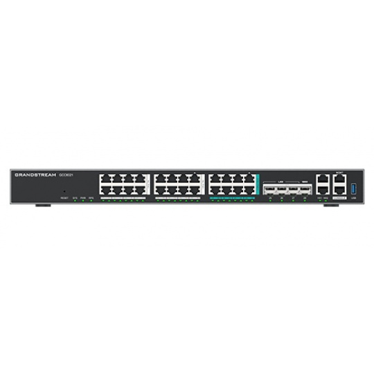 Grandstream GCC6021 all-in-one (10 Gbps VPN router, NGFW, switch 10G SPF+, a IP PBX 50 uživatelů)