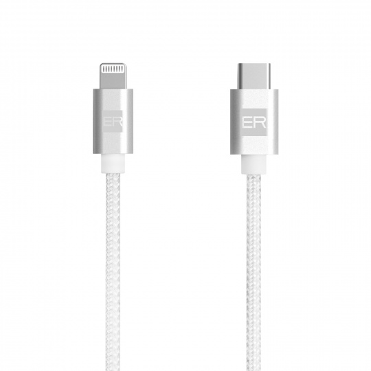 ER POWER kabel USB-C/Lightning 120cm bílý