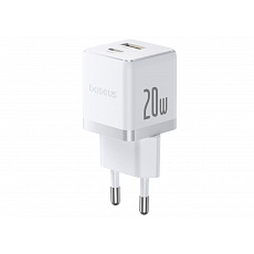 Baseus Rychlonabíječka do sítě Palm 20W 1xUSB-A 1xUSB-C PD QC 3.0 bílá Baseus Rychlonabíječka do sítě Palm 20W 1xUSB-A 1xUSB-C PD QC 3.0 bílá