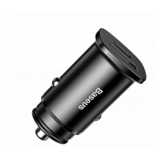 Baseus Rychlonabíječka do auta USB/USB-C QC 30W černá Baseus Rychlonabíječka do auta USB/USB-C QC 30W černá