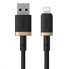 Baseus Rychlonabíjecí kabel Dura USB/Lightning 1m 2.4A černo zlatý Baseus Rychlonabíjecí kabel Dura USB/Lightning 1m 2.4A černo zlatý