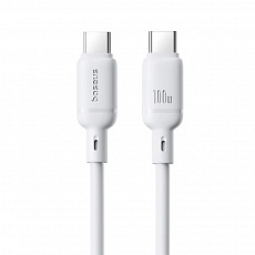 Baseus Rychlonabíjecí kabel Silky USB-C/USB-C 1m 100W bílý