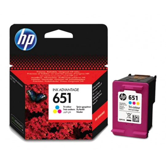 Inkoust HP No 651 tří - barevná, C2P11AE