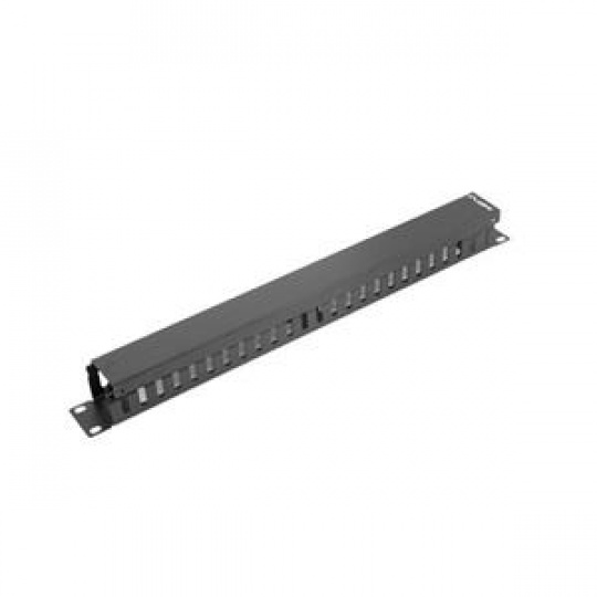 LANBERG 19" CABLE MANAGEMENT PANEL TYPE A 1U BLACK