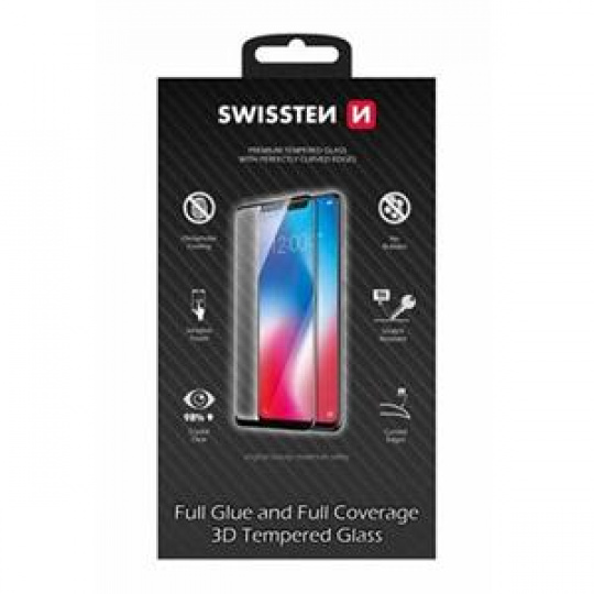 SWISSTEN OCHRANNÉ SKLO ULTRA DURABLE 3D APPLE IPHONE XS MAX ČERNÉ