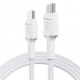 Green Cell PowerStream Cable White USB-C Type C 1,2m with fast charging Power Delivery 60W, Ultra Charge, Quick Charge 3