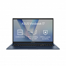 ASUS Vivobook 17/X1704VA-AU986Z/3-100U/17,3"/FHD/8GB/512GB/Intel int/bez OS/Blue/2R ASUS Vivobook 17/X1704VA-AU986Z/3-100U/17,3"/FHD/8GB/512GB/Intel int/bez OS/Blue/2R