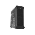 Počítačová skříň Genesis IRID 505F/Midi Tower/Transpar./Černá