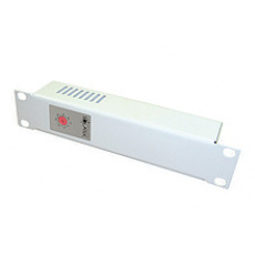 Termostatická jednotka 1U bimetalová pro topení RAL 7035 do 19" lišt, BTR-10-H-G Termostatická jednotka 1U bimetalová pro topení RAL 7035 do 19" lišt, BTR-10-H-G