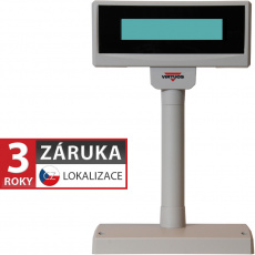 LCD zákaznický displej Virtuos FL-2024MW 2x20, serial (RS-232), 12V, béžový LCD zákaznický displej Virtuos FL-2024MW 2x20, serial (RS-232), 12V, béžový