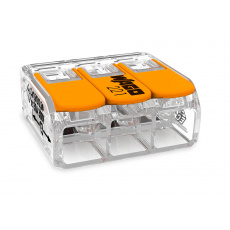 Elektro WAGO Spojovací svorka COMPACT pro všechny druhy vodičů, Max. 6 mm², 3 vodiče s páčkami Elektro WAGO Spojovací svorka COMPACT pro všechny druhy vodičů, Max. 6 mm², 3 vodiče s páčkami