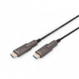 Digitus Aktivní optický HDMI propojovací kabel, typ A, odnímatelný samec/samec, 30,0 m, Ultra HD, 4K@60 Hz, zlatý, bl