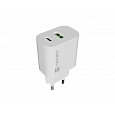 Univerzální nabíječka Natec RIBERA 20 W 1X USB-A + 1X USB-C, bílá