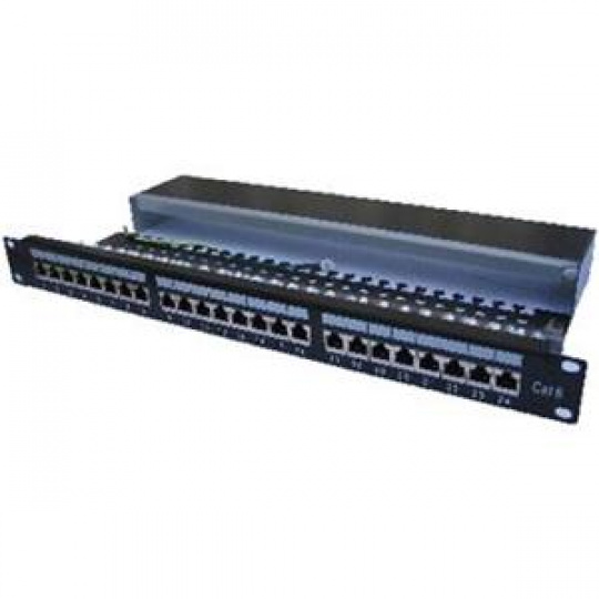 STP Patchpanel, Cat.6, 24-Port s vyvázáním