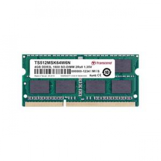 Transcend 4GB DDR3L SO-DIMM 1600 MHz CL11 2Rx8