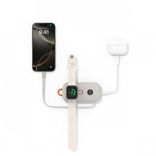 Belkin BOOST CHARGE™ PRO Bezdrátové nabíjení pro Apple Watch + USB-C PowerBanka, 10000mAh, písečná Belkin BOOST CHARGE™ PRO Bezdrátové nabíjení pro Apple Watch + USB-C PowerBanka, 10000mAh, písečná