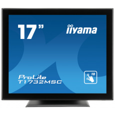 17" iiyama T1732MSC-B5X - TN,SXGA,5ms,250cd/m2, 1000:1,5:4,VGA,HDMI,DP,USB,repro.