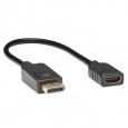 Video adaptér DisplayPort / HDMI (Samec/Samice), HDCP, černá, 0.31m