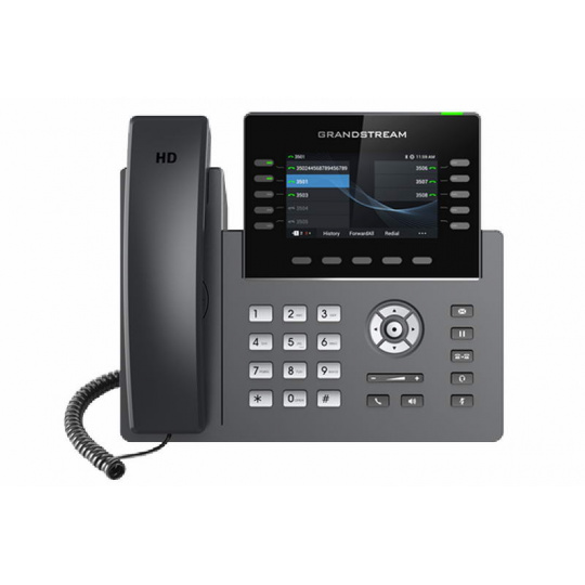 Grandstream GRP2615 SIP telefon, 4.3" TFT bar. displej, 5 SIP účtů, 10 prog. tl., 2x1Gb, WiFi, BT