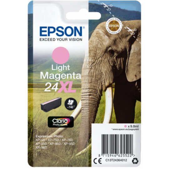 Epson Singl. Light Magenta 24XL Claria Photo Ink