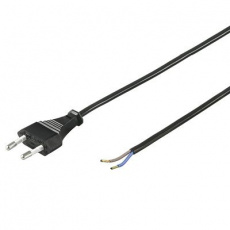 PremiumCord Flexo kabel síťový dvoužilový 230V s vidlicí 2m černý PremiumCord Flexo kabel síťový dvoužilový 230V s vidlicí 2m černý