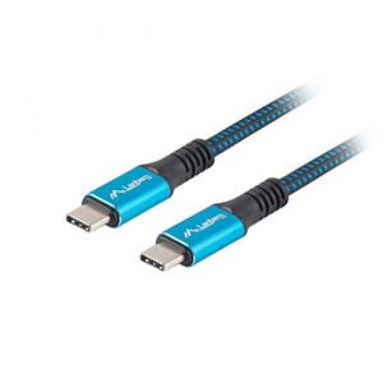 Lanberg USB-C M/M 4.0 kabel 1.2m 100W 8K 30Hz modro-černá