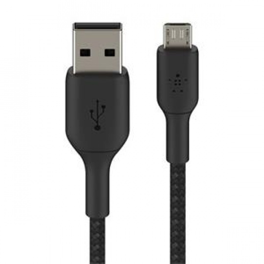 Belkin microUSB kabel, 1m, černý - odolný