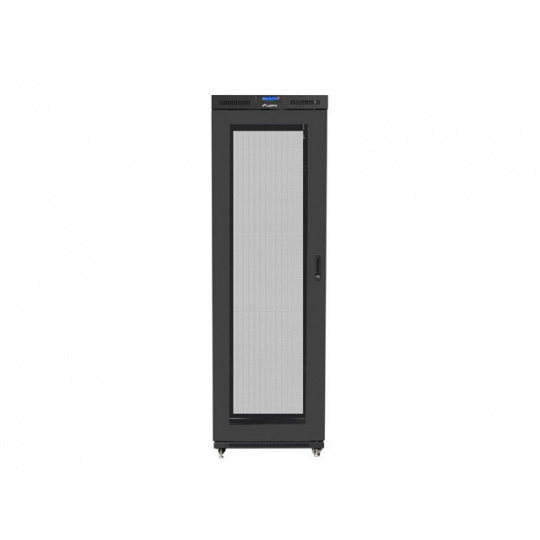 LANBERG Volně stojící skříň 19" 47U/800x1000 (v rozloženém stavu) síťované dveře LCD černá (RAL9004)