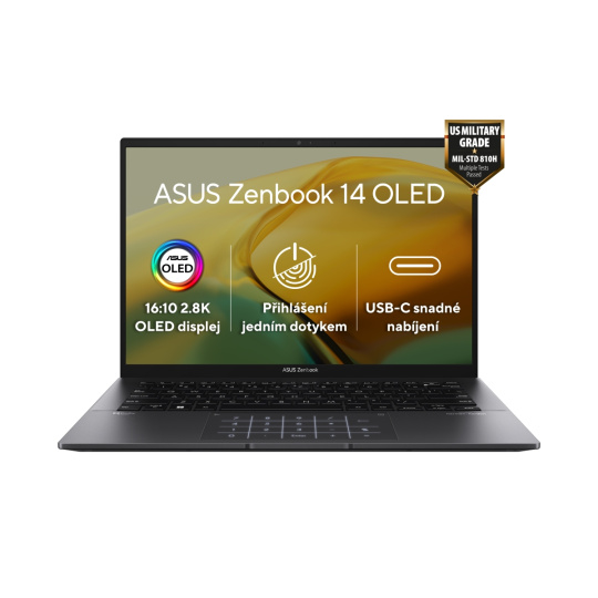 ASUS Zenbook 14 OLED/UM3402/R5-5625U/14"/2880x1800/8GB/512GB SSD/AMD int/W11H/Black/2R