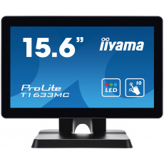 16" iiyama T1633MC-B1: TN, HD, capacitive, 10P, 300cd/m2, VGA, DP, HDMI, USB, černý