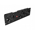 VERTIKÁLNÍ VENTILAČNÍ PANEL 19" 3U PRO RACK TŘI VENTILÁTORY 230V ČERNÝ LANBERG